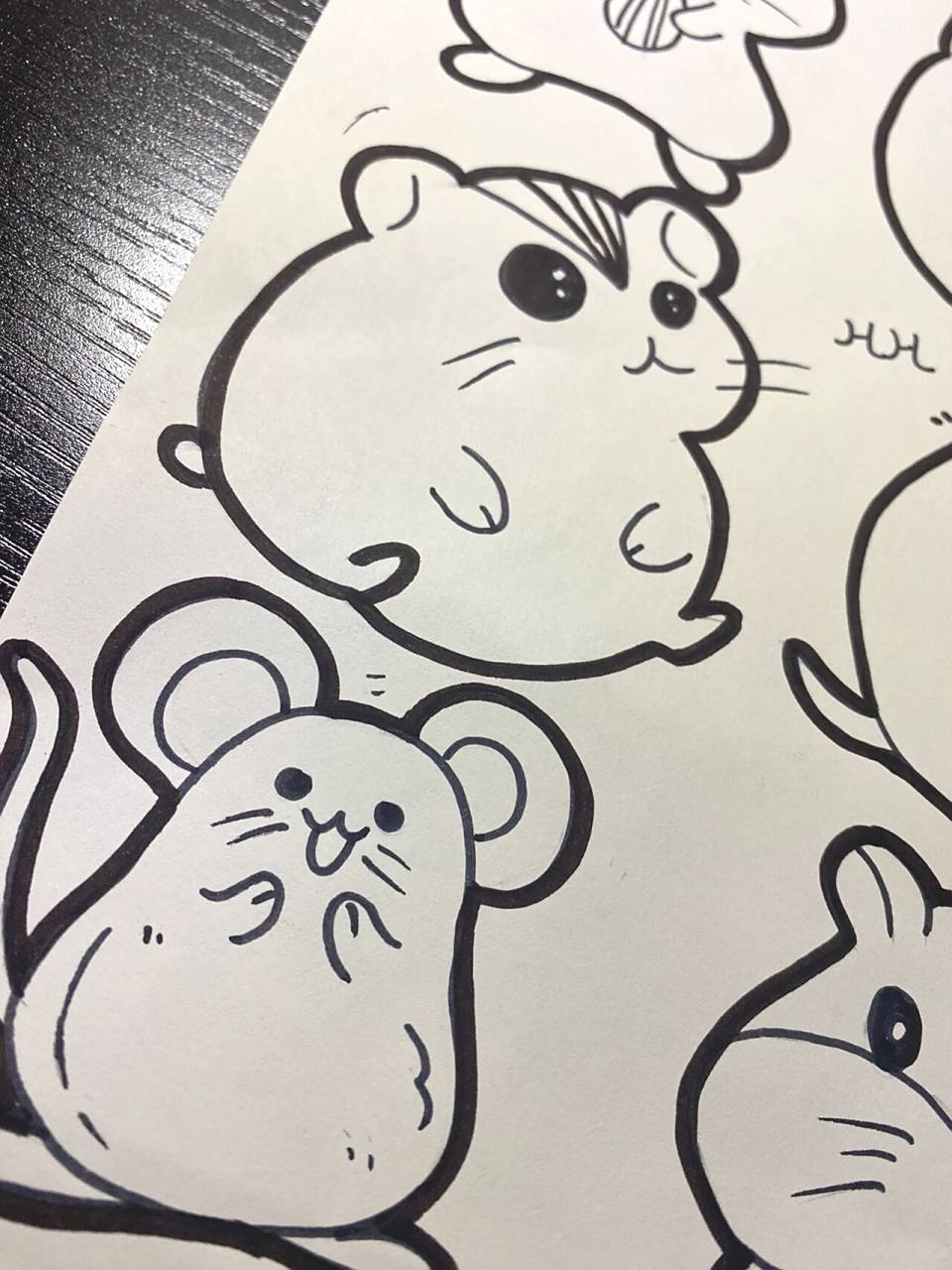 简笔画仓鼠91        可可爱爱的小仓鼠 选了各种形态的 加上了勾边