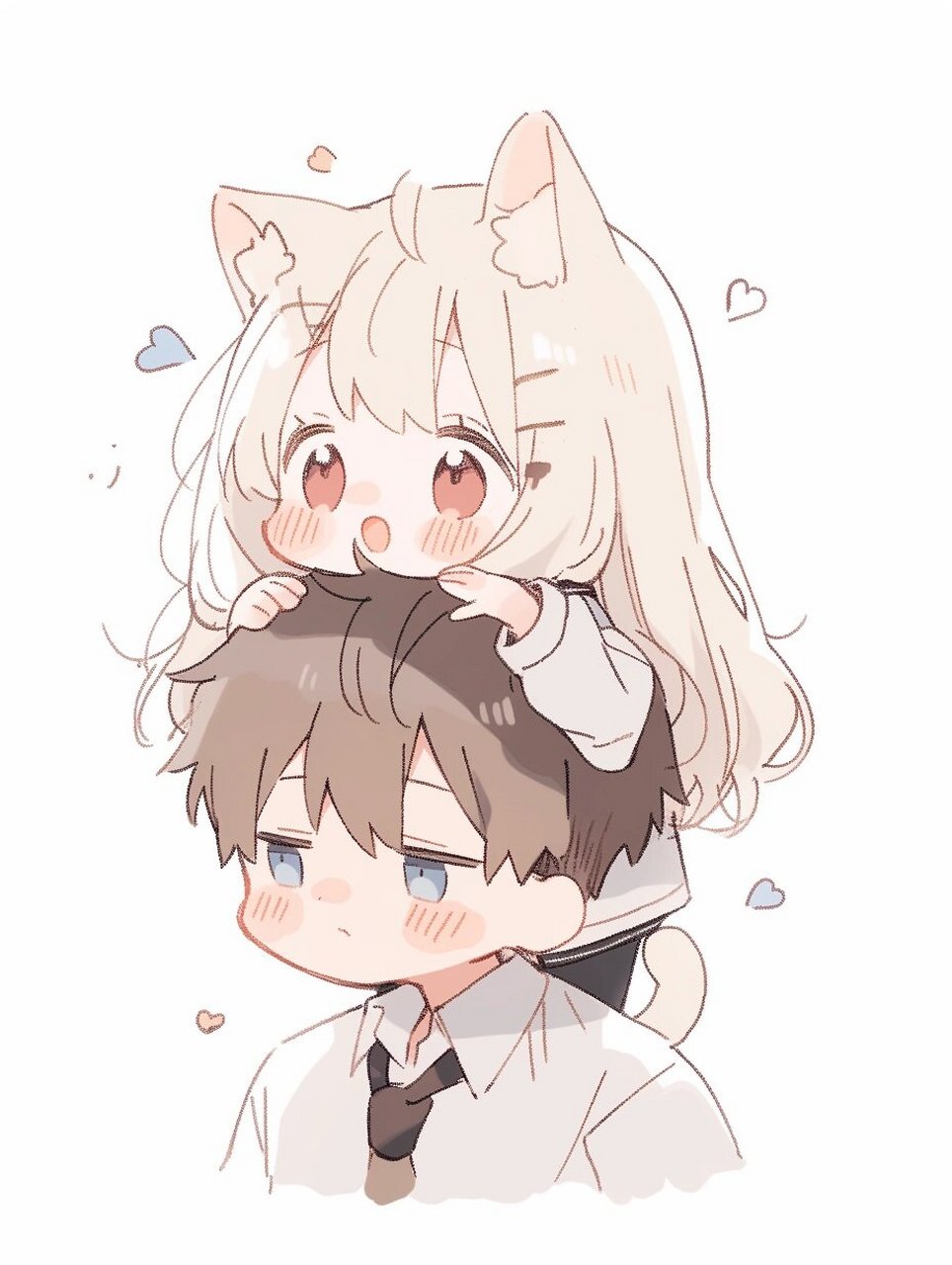 【首发】壁纸 动漫情侣头像|谁叫她可爱 midjourney绘制 ps改良 搬运