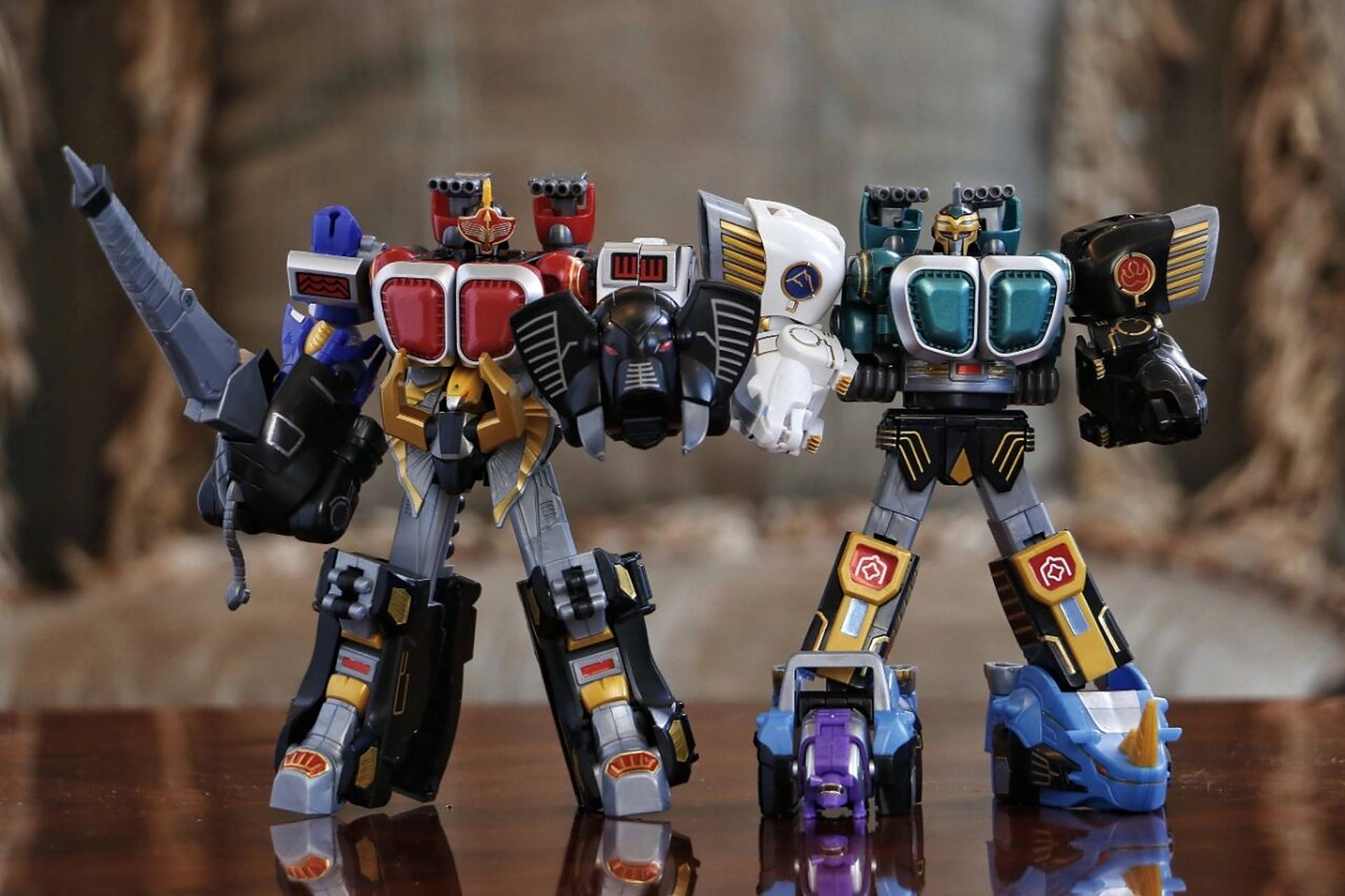 百兽战队 牙吠骑士 合体 食玩 smp