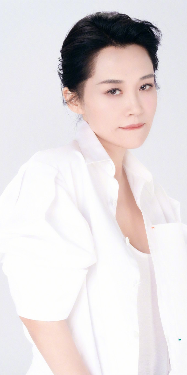 许晴,不老女神白色唯美写真头像壁纸