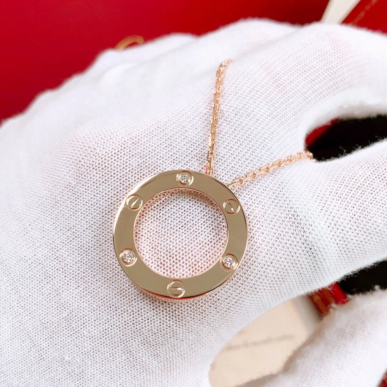 回收行情 今天这个姐妹带来的是cartier卡地亚大圆饼项链玫瑰金三钻