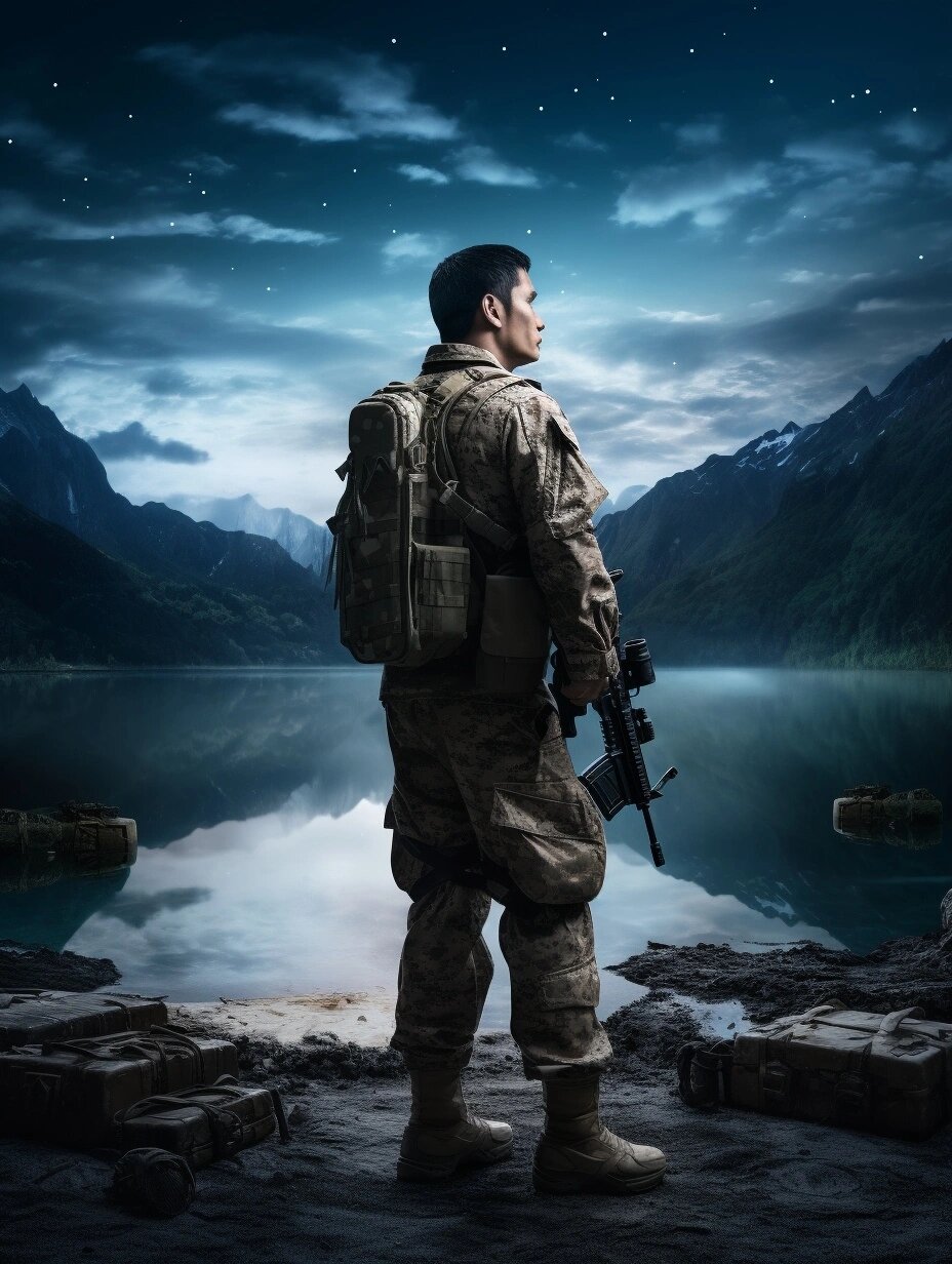 插画|高原之上的守护者—边防军人