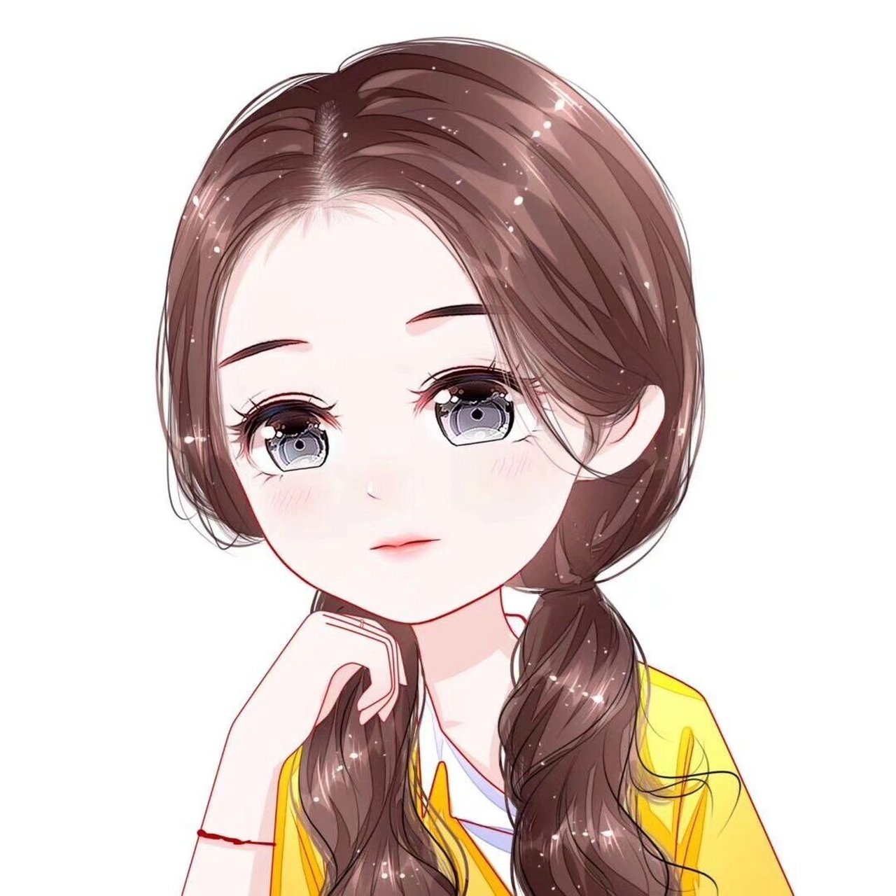 简约温柔气质可爱的女生头像/微信头像 少女的征途是星辰大海,而不是