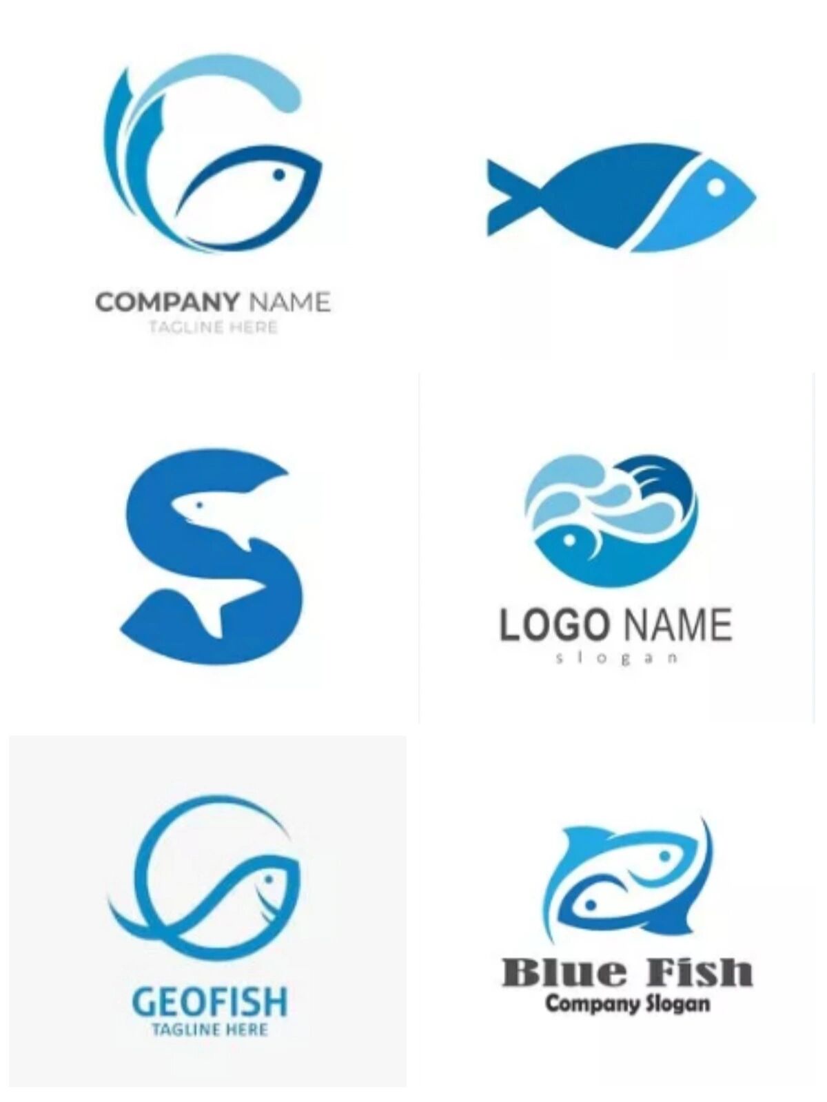 鱼logo丨渔业logo丨图形创意丨创意动物