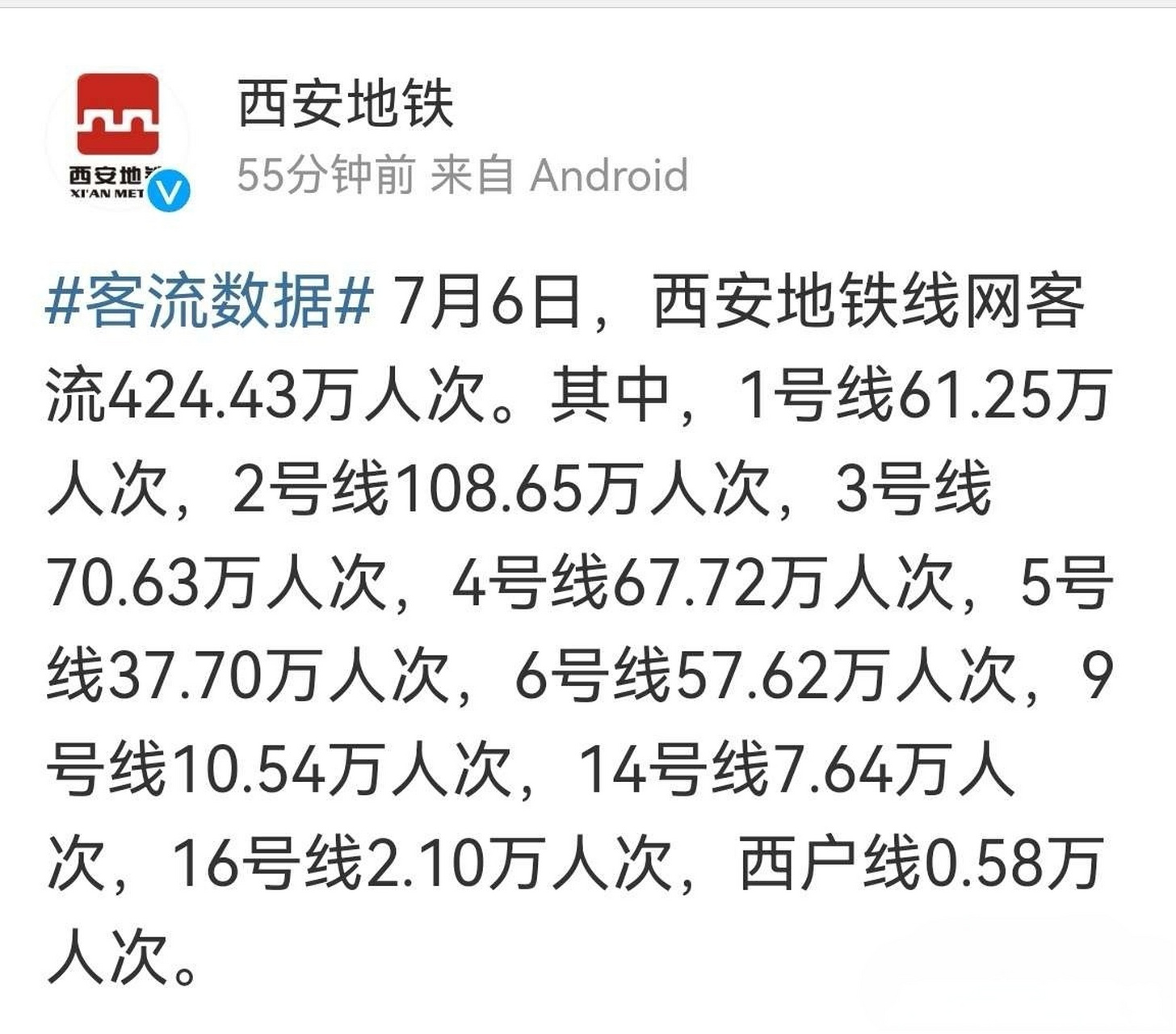 西安地铁客流400万已成常态 西安地铁日客流量连续三天都在400万以上