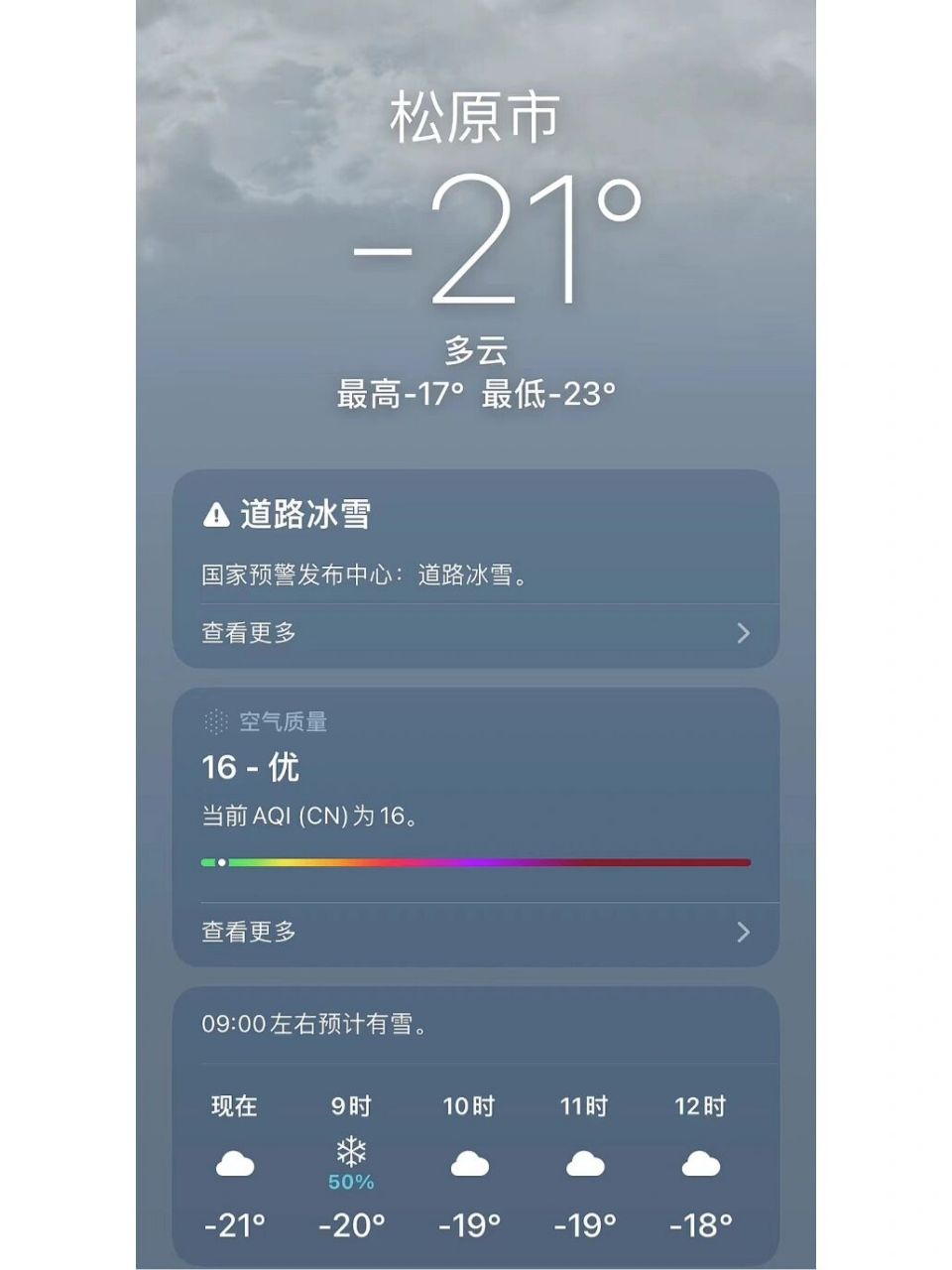 地球随机天气预报019 2022年12月22日 松原市,吉林省,中国(utc  8)