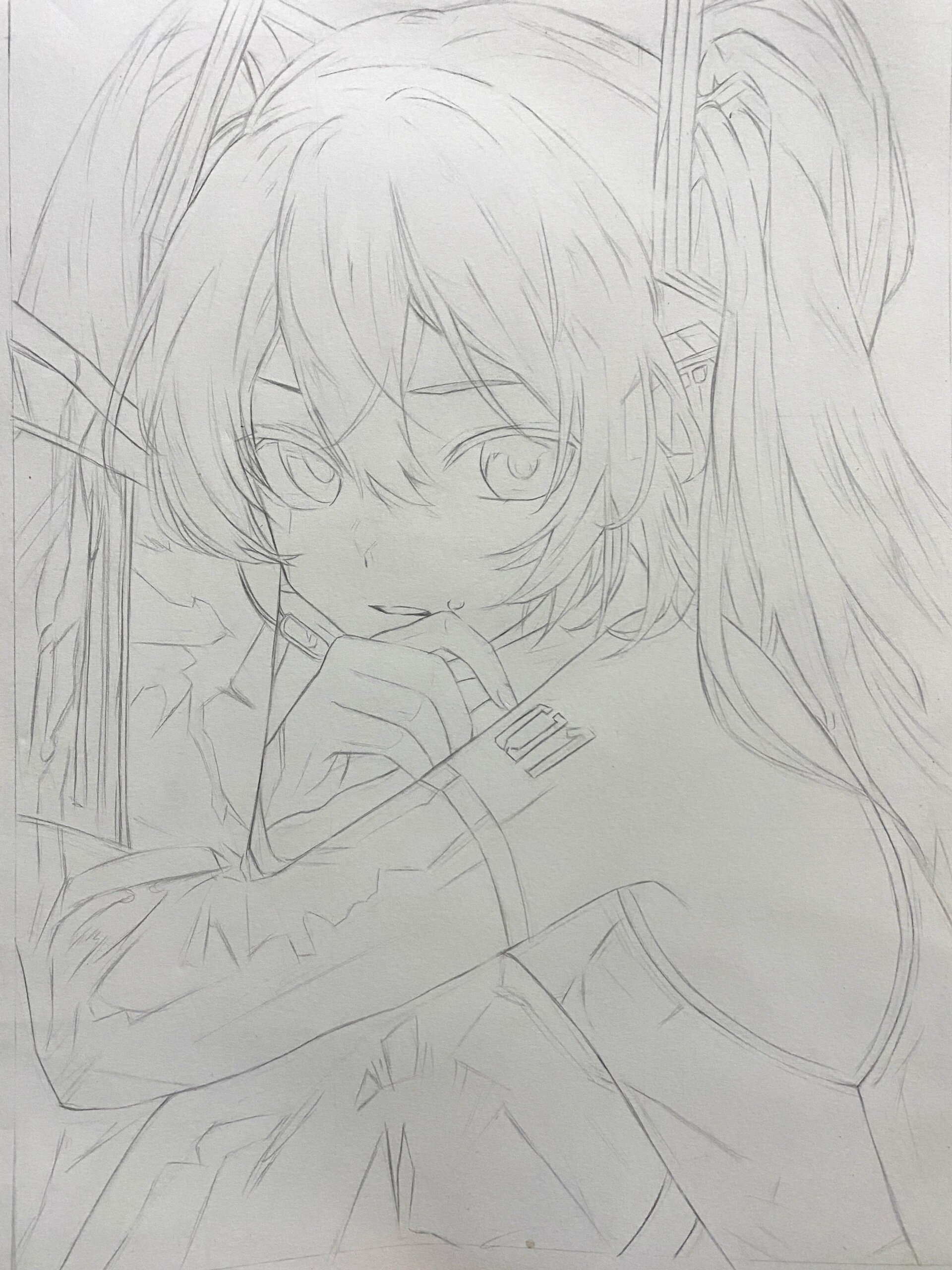初音的绘画过程来啦