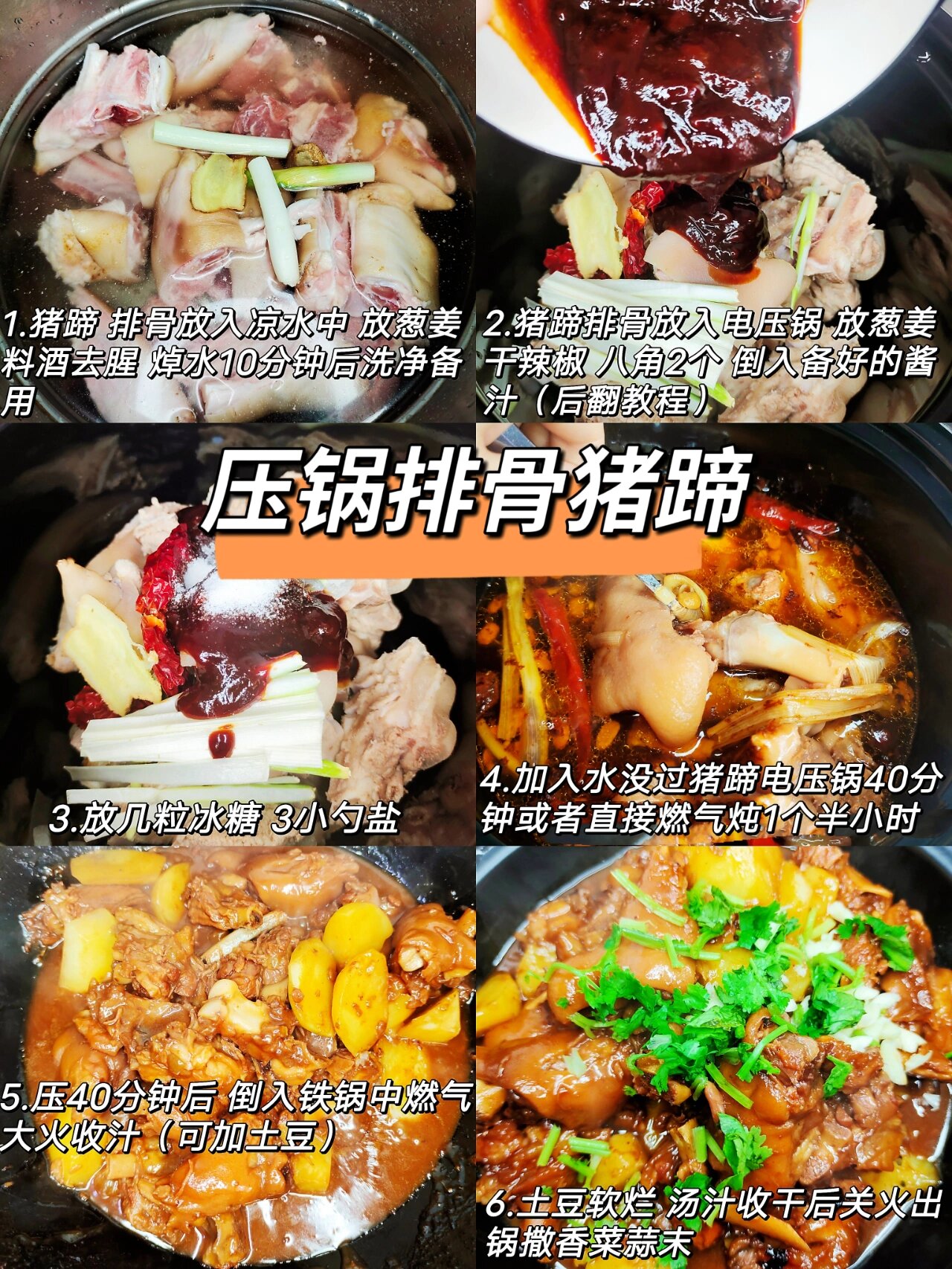 无油版压锅菜排骨猪蹄煲软嫩脱骨q弹6015