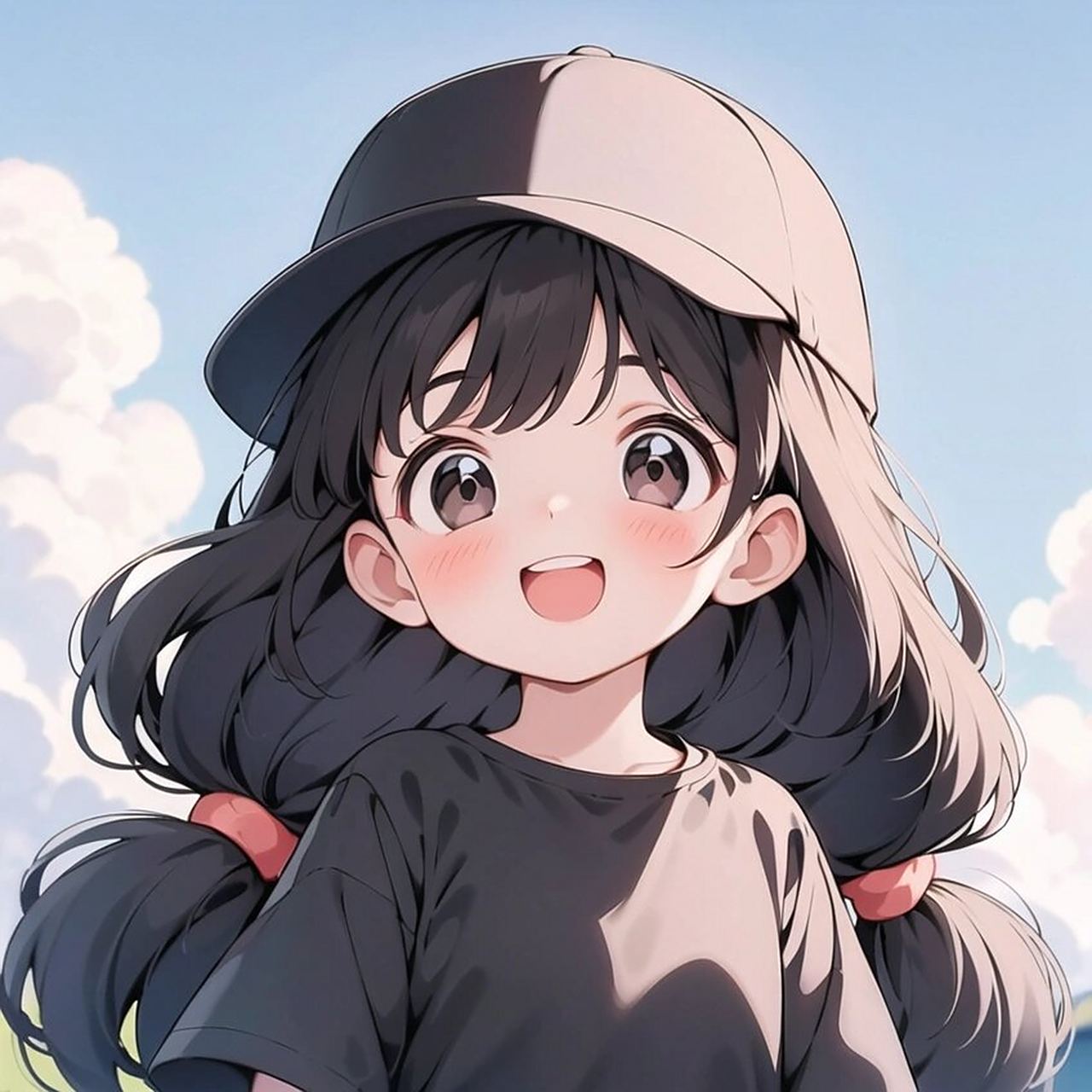 动漫女生头像|敲可爱的鸭舌帽女孩97