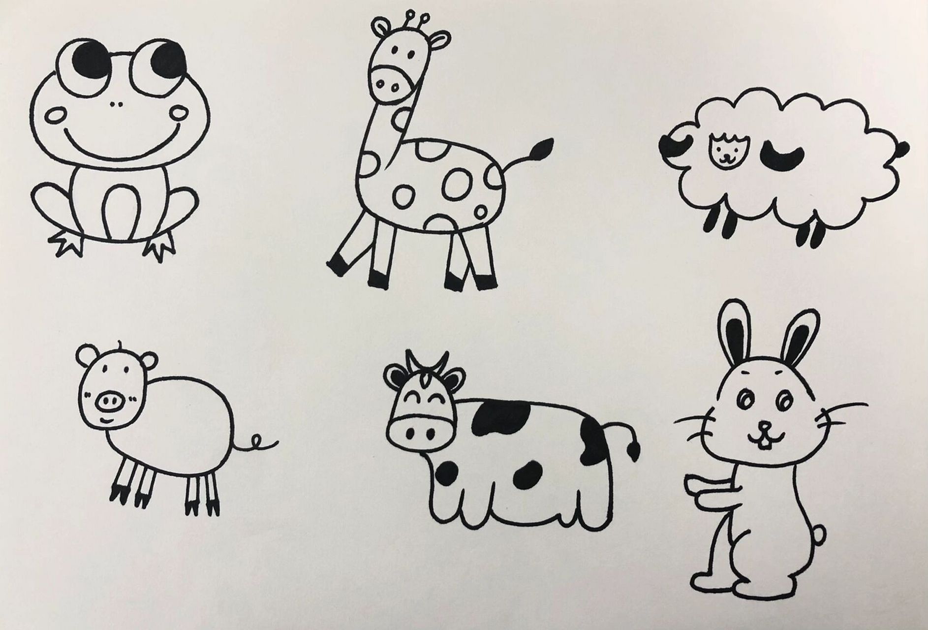 动物世界简笔画 简单图片