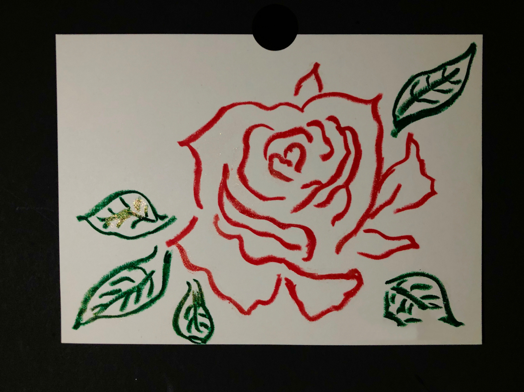ins风手绘小图案玫瑰图片