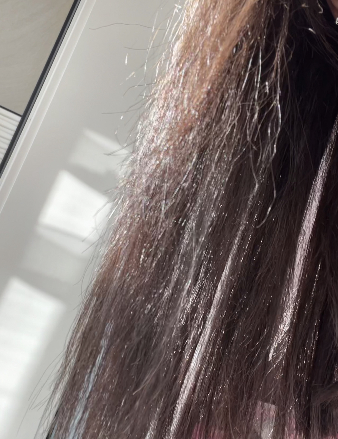 拉直后第3天洗的头