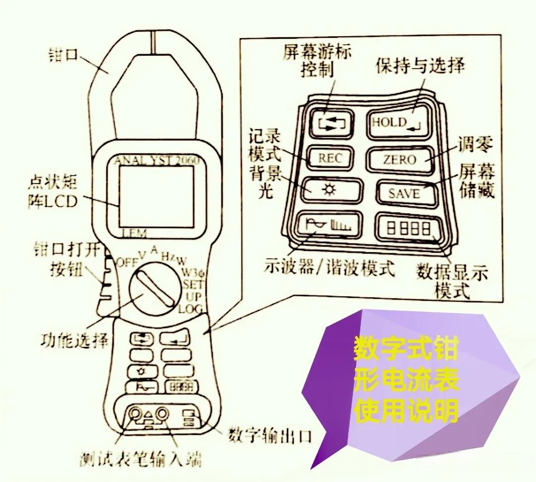 数字钳形电流表使用说明