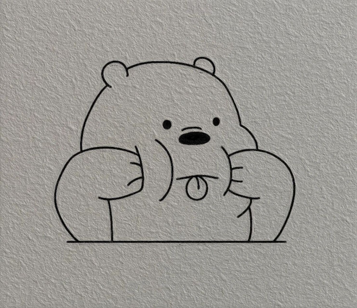 今日简笔画‖附过程 "哈哈,打不着我" 简笔画分享/咱们裸熊白熊/简笔