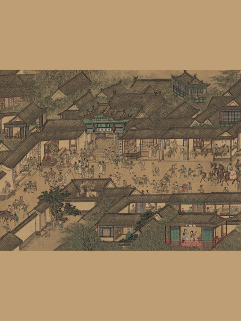 从明朝古画看苏州园林 清明上河图自宋朝张择端后一直为后世所临摹