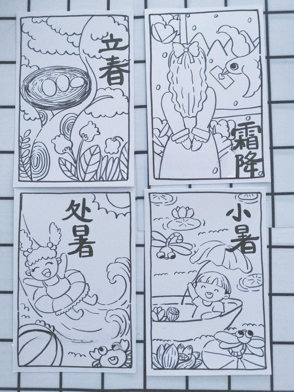 二十四节气原创系列#简笔画#线稿篇 千呼万唤始出来,感谢关注和支持!