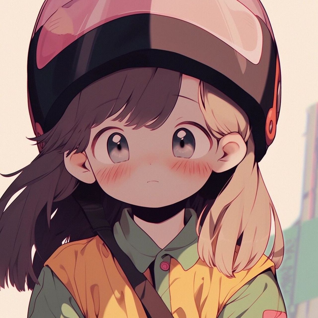 旧漫可爱头盔女孩