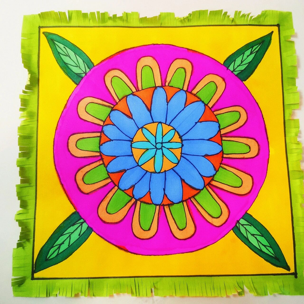 一年级下册美术《花地毯》范画