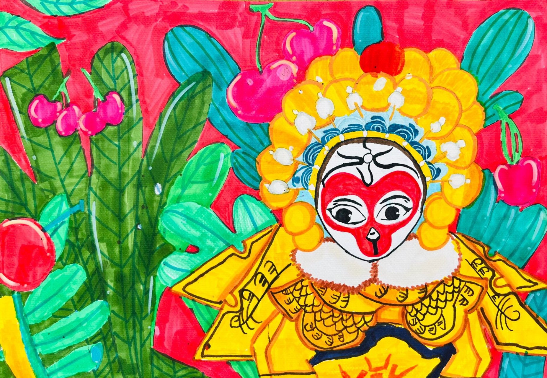 儿童京剧人物画