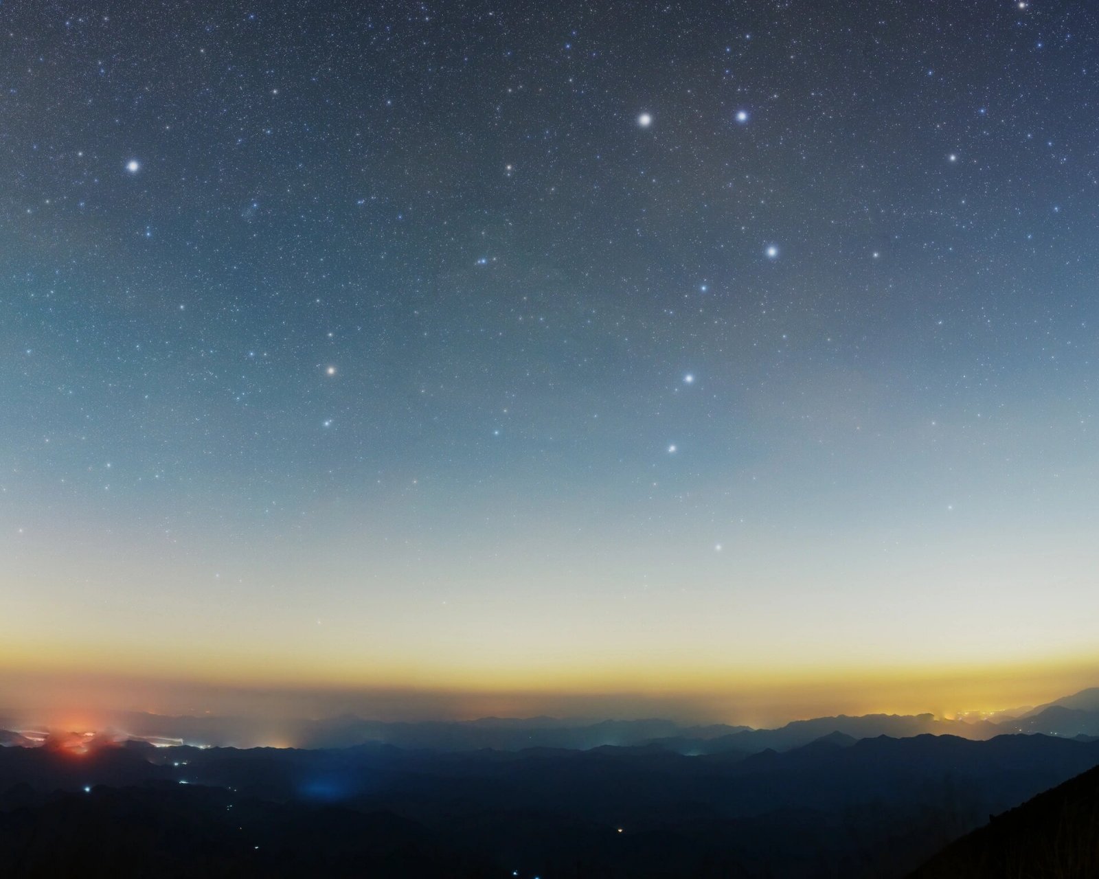 七星高照风景图图片