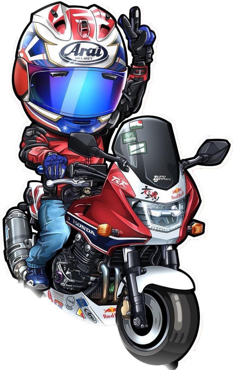 132手绘机车漫画q版卡通机车.雅马哈r1 w650川崎zzr 本田cb cbr