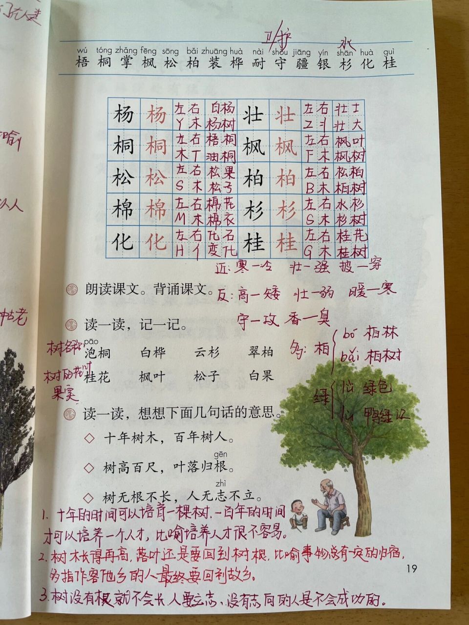 植树歌文字图片