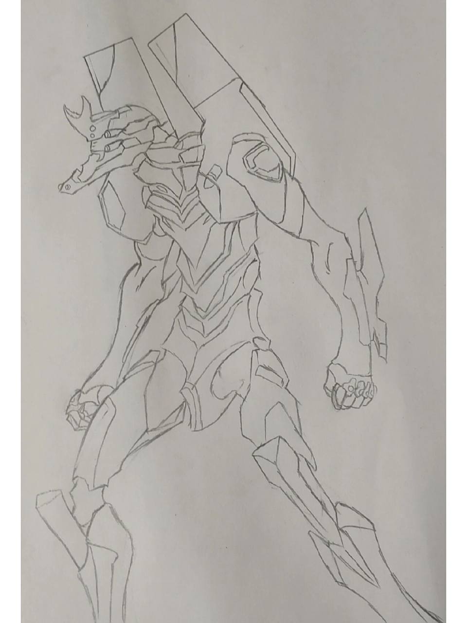 第一次画eva二号机