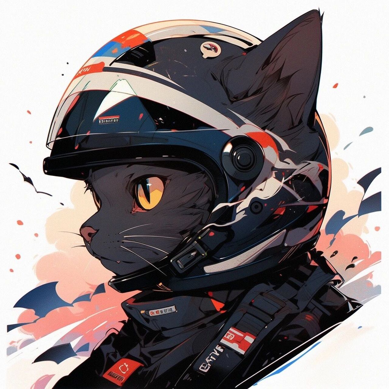 机车猫猫情侣头像,酷的可爱的都可以 黑猫白猫,能抓99的就是好猫