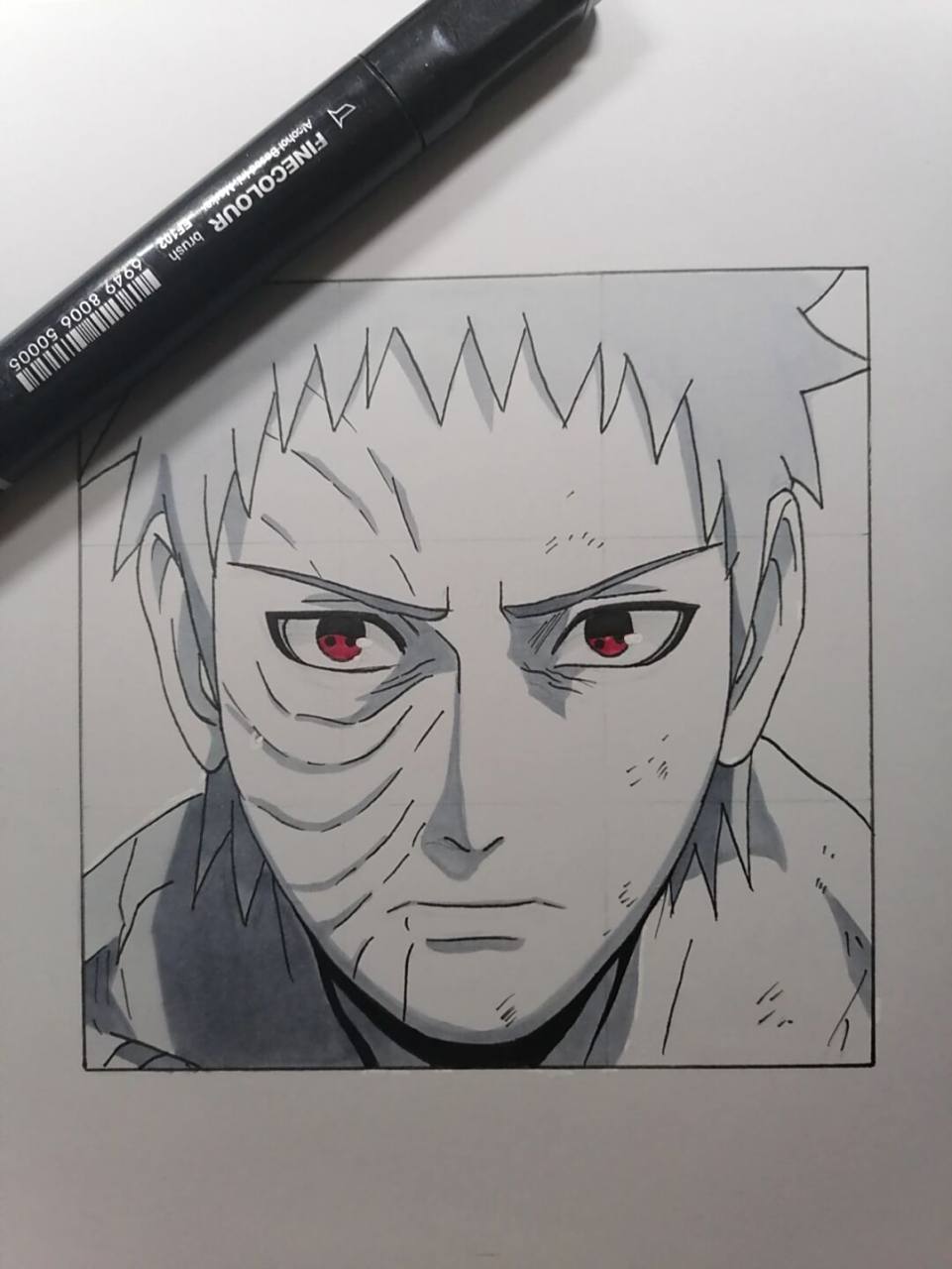 宇智波带土教程 #火影忍者# #手绘教程# #带土