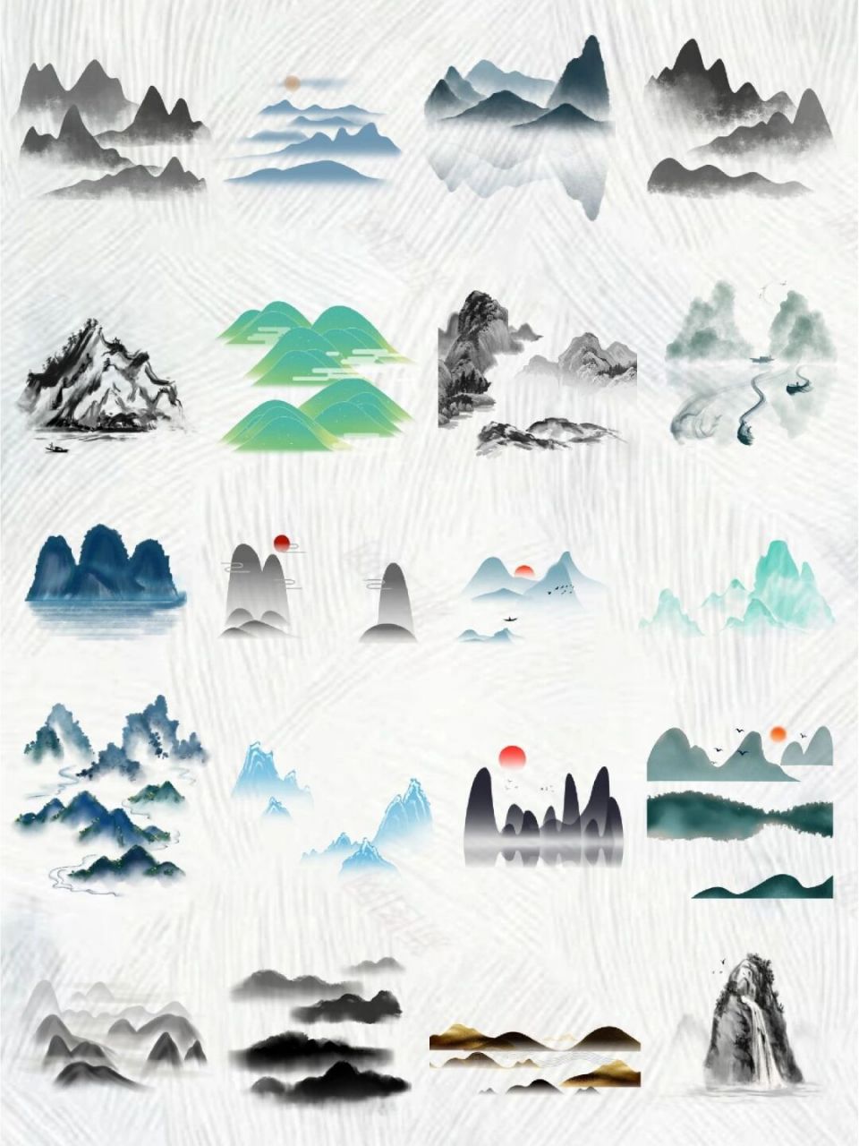 🟢一点水墨成一景⛰️ 🟢水墨画作为国风艺术的一种表现形式