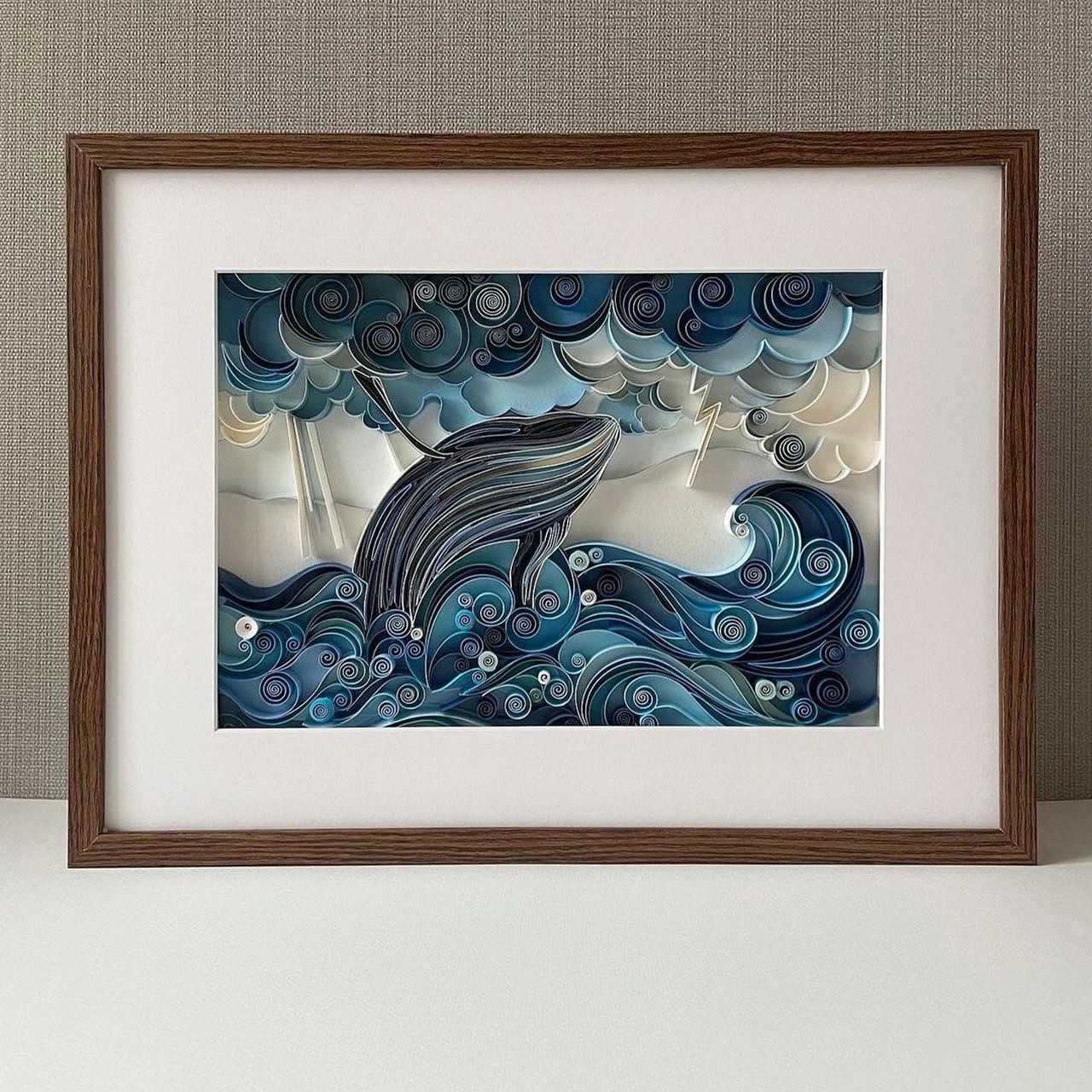 纸艺|衍纸:遨游在大海深处的孤独者6015 作品分享 艺术家