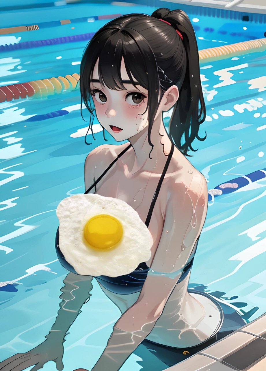 ai绘画动漫泳装模特