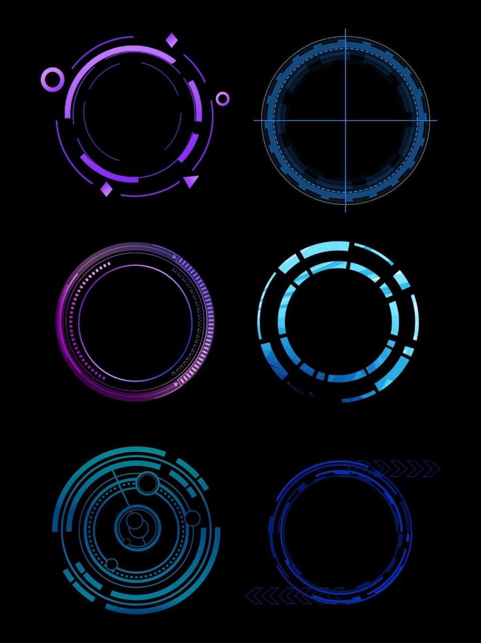 边框丨文本框电路 用虹霓灯和电子元件, 打造出赛博朋克装饰的独特