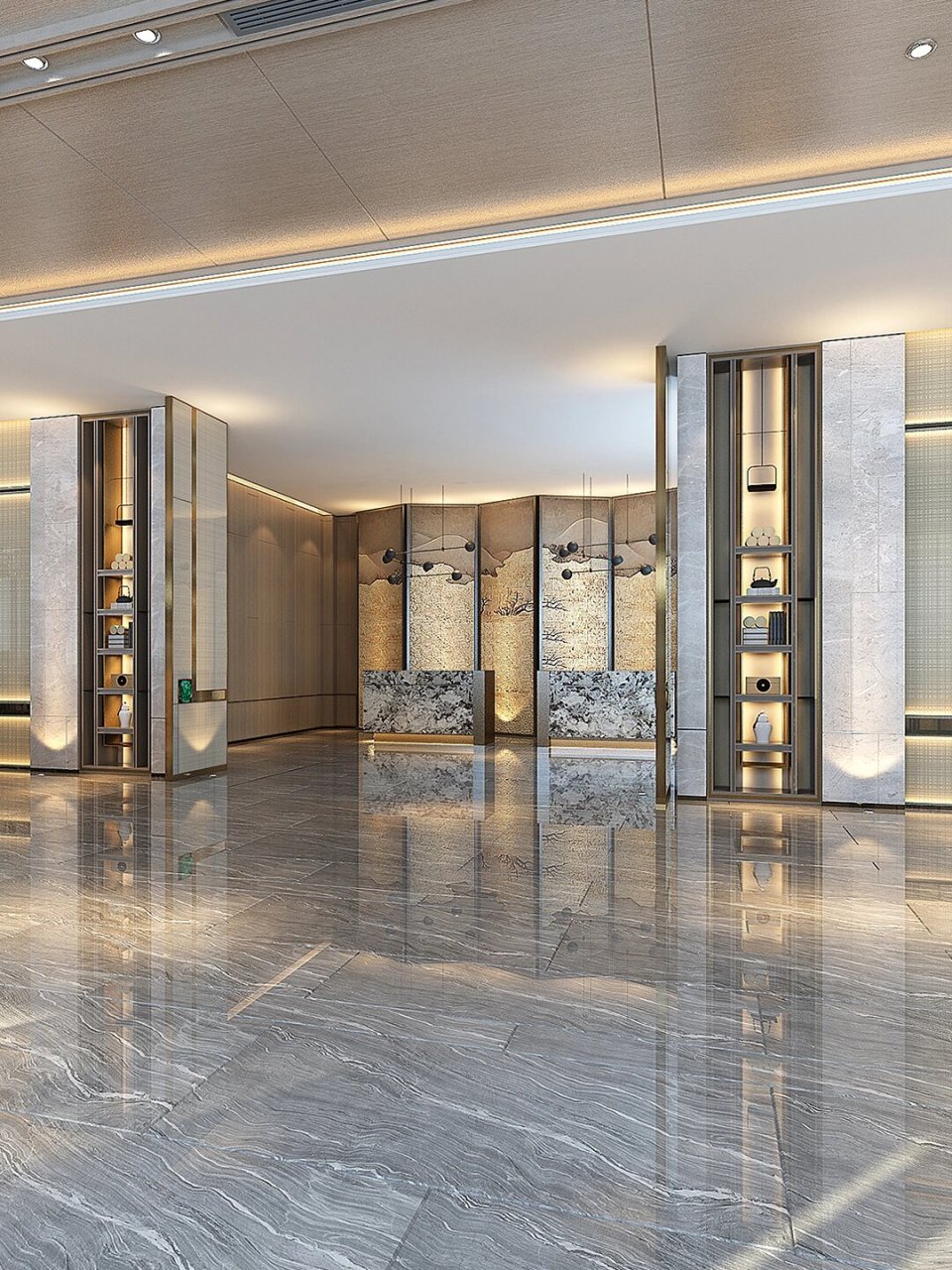 分享36套现代高级感办公室酒店大堂设计案例