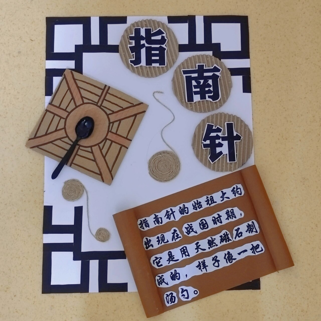 中国四大发明环创 四大发明幼儿园主题墙环创 传统文化环创 指南针