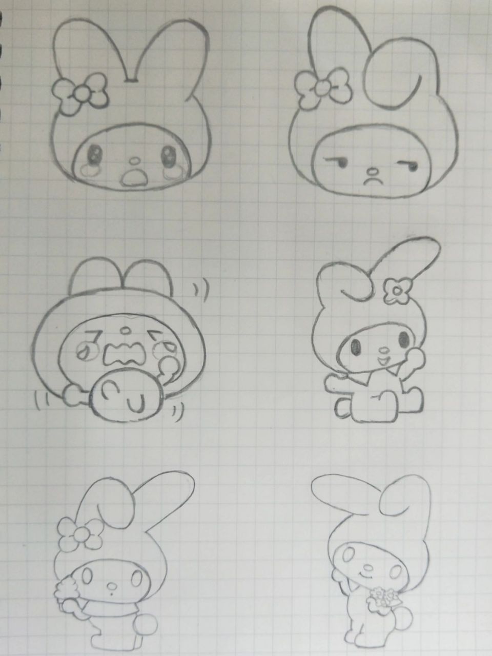 美乐蒂简笔画 粉粉嫩嫩的美乐蒂