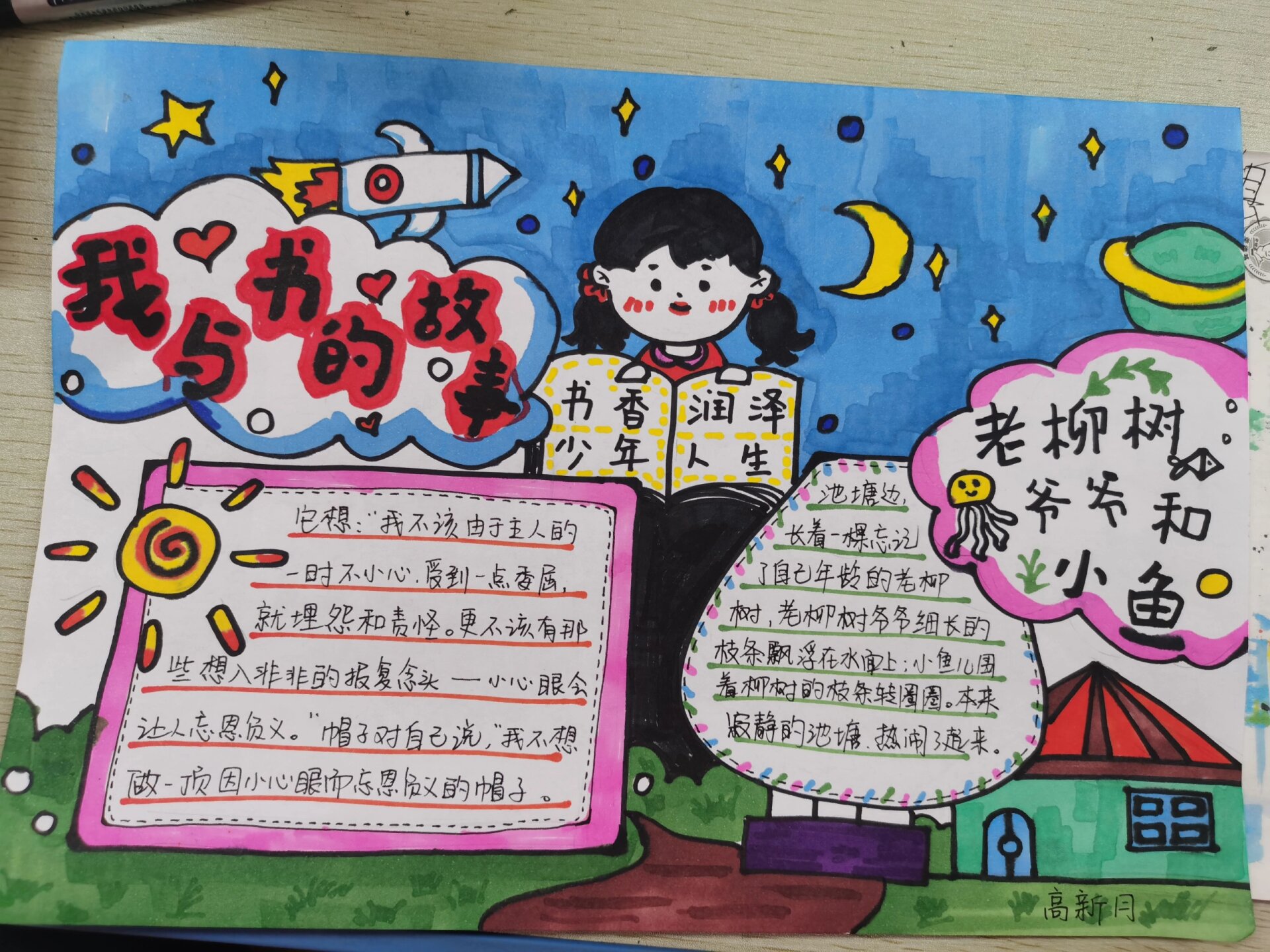 我与书的故事 手抄报