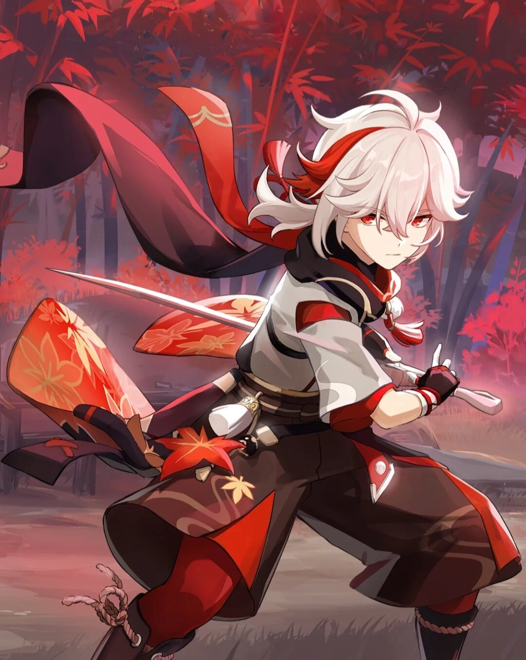 (万叶壁纸 表情包) "抬头见月,侧耳听风…真是一番美景.