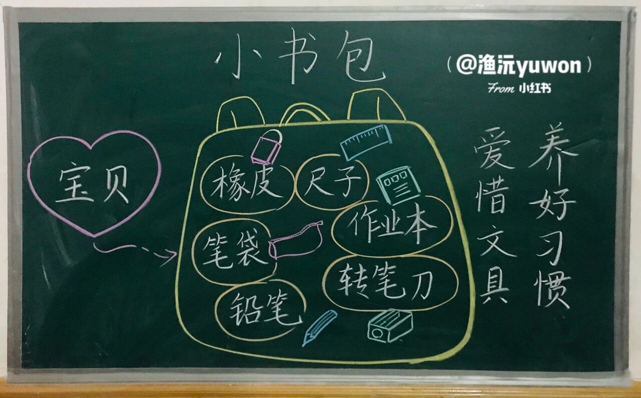 一(上)《小书包》备课笔记9477板书设计 明天就要上小书包了,最近