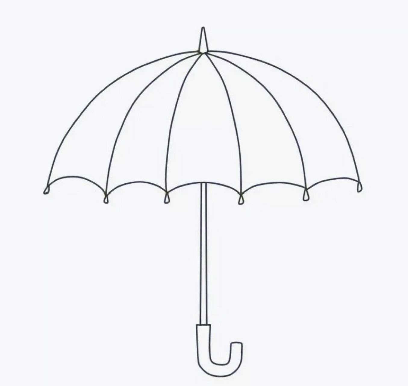 幼儿园小班 中班 创意美术 手工课 《彩色小雨伞》 材料:卡纸,固体胶