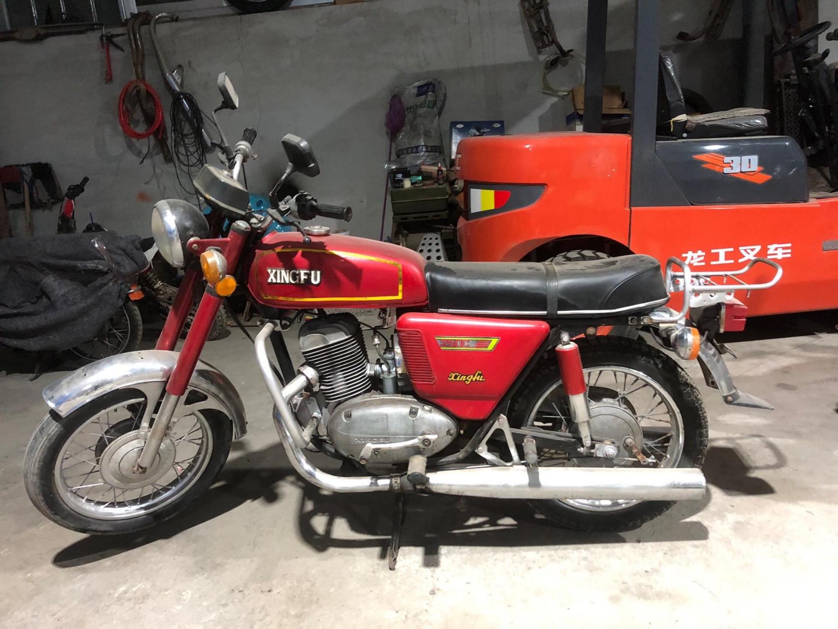 幸福250c古董摩托车.
