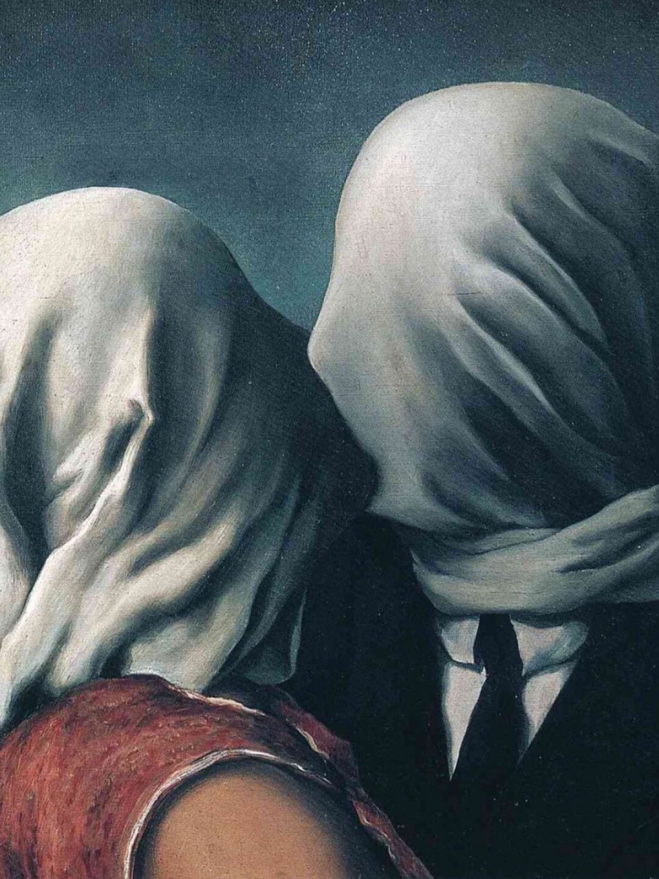 艺术的慰藉|神秘的恋人 《恋人》the lovers,雷尼·马格利特,创作于