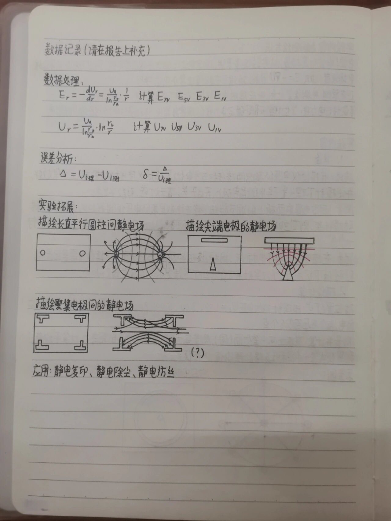 模拟法测绘静电场实验图片