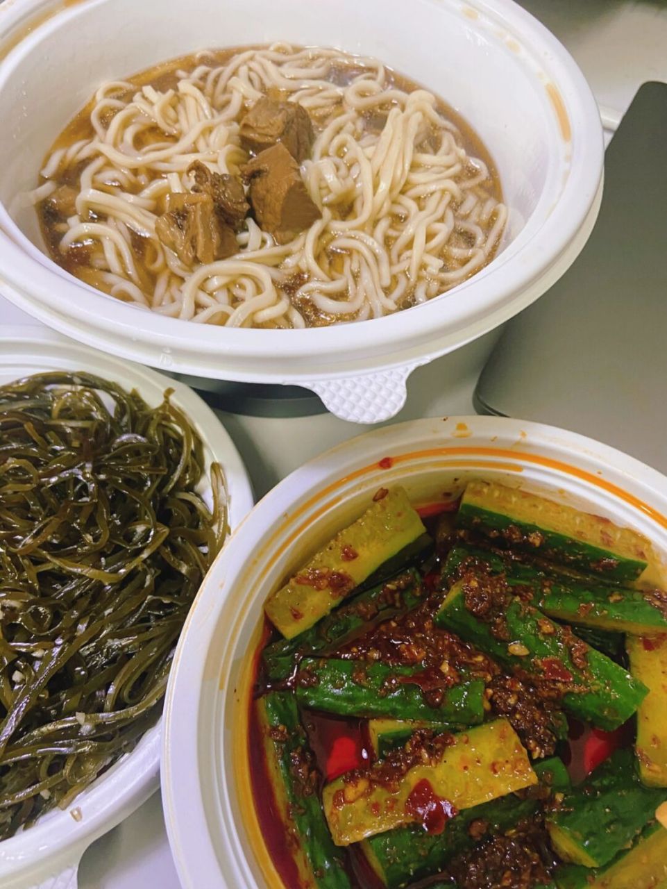 北京外卖|同学推荐的减脂套餐(黄瓜海带丝) 李先生牛肉面 好久没吃了