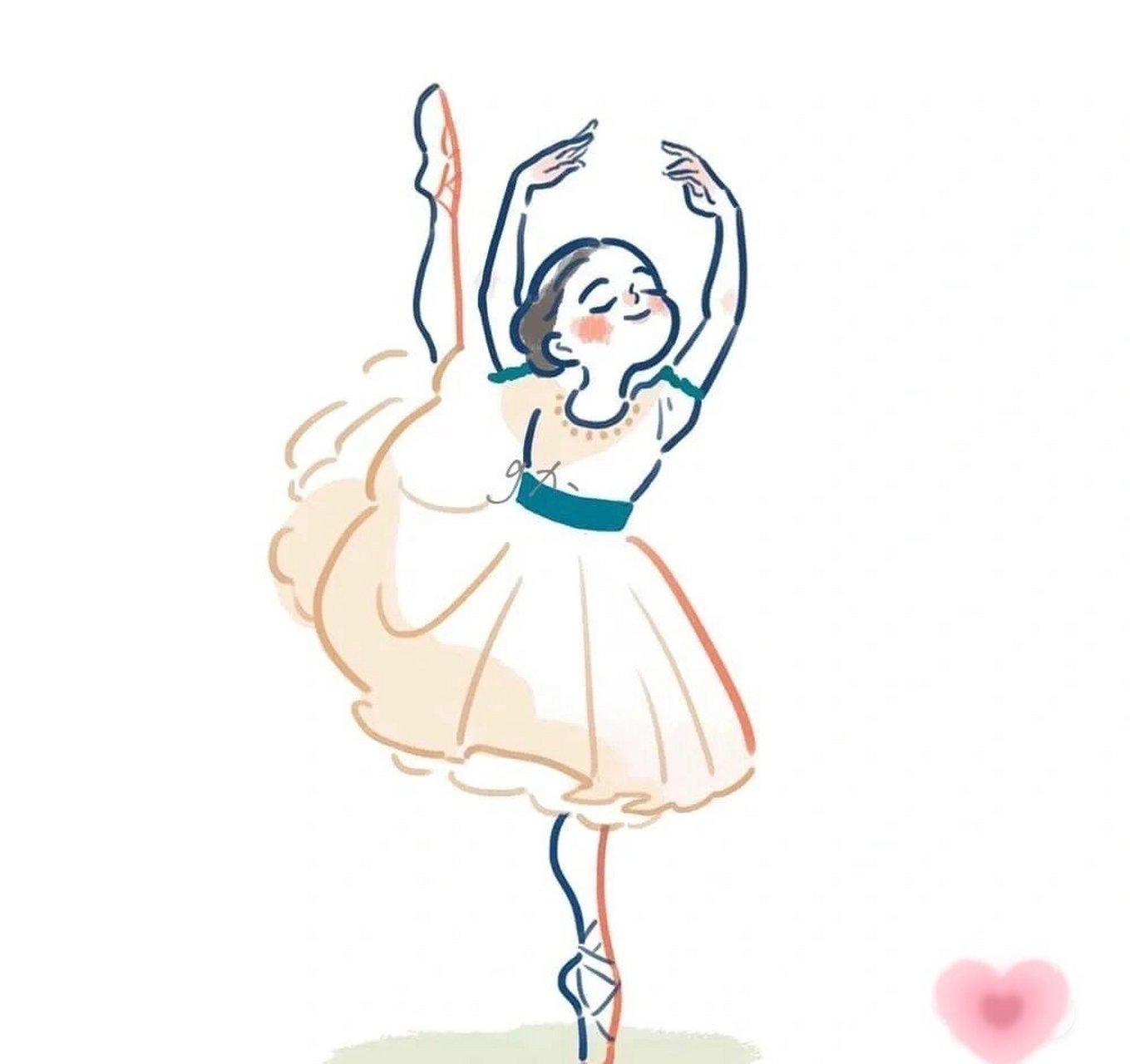 舞蹈老师家庭作业评语分享|芭蕾插画分享 插画作者:annie 11566你