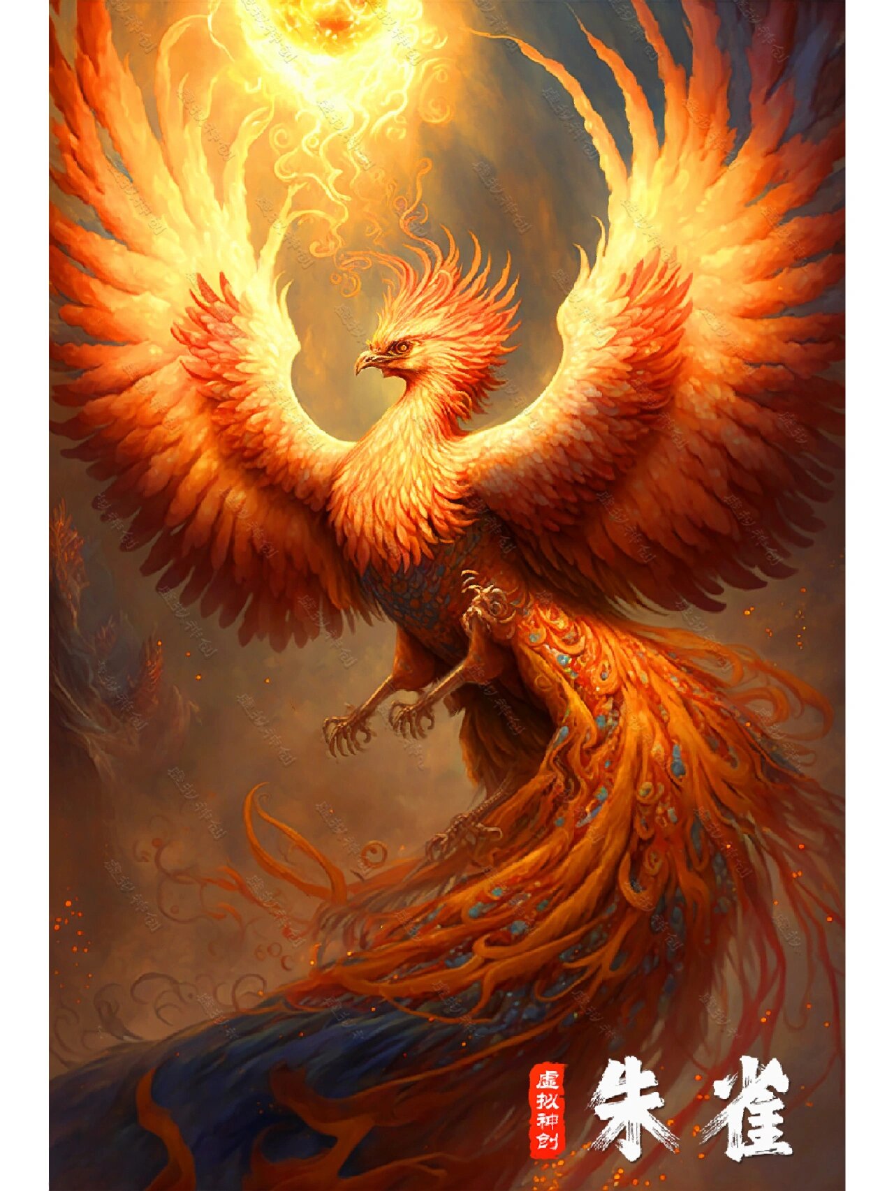 中国神话十大神鸟,凤凰/朱雀/重明鸟.