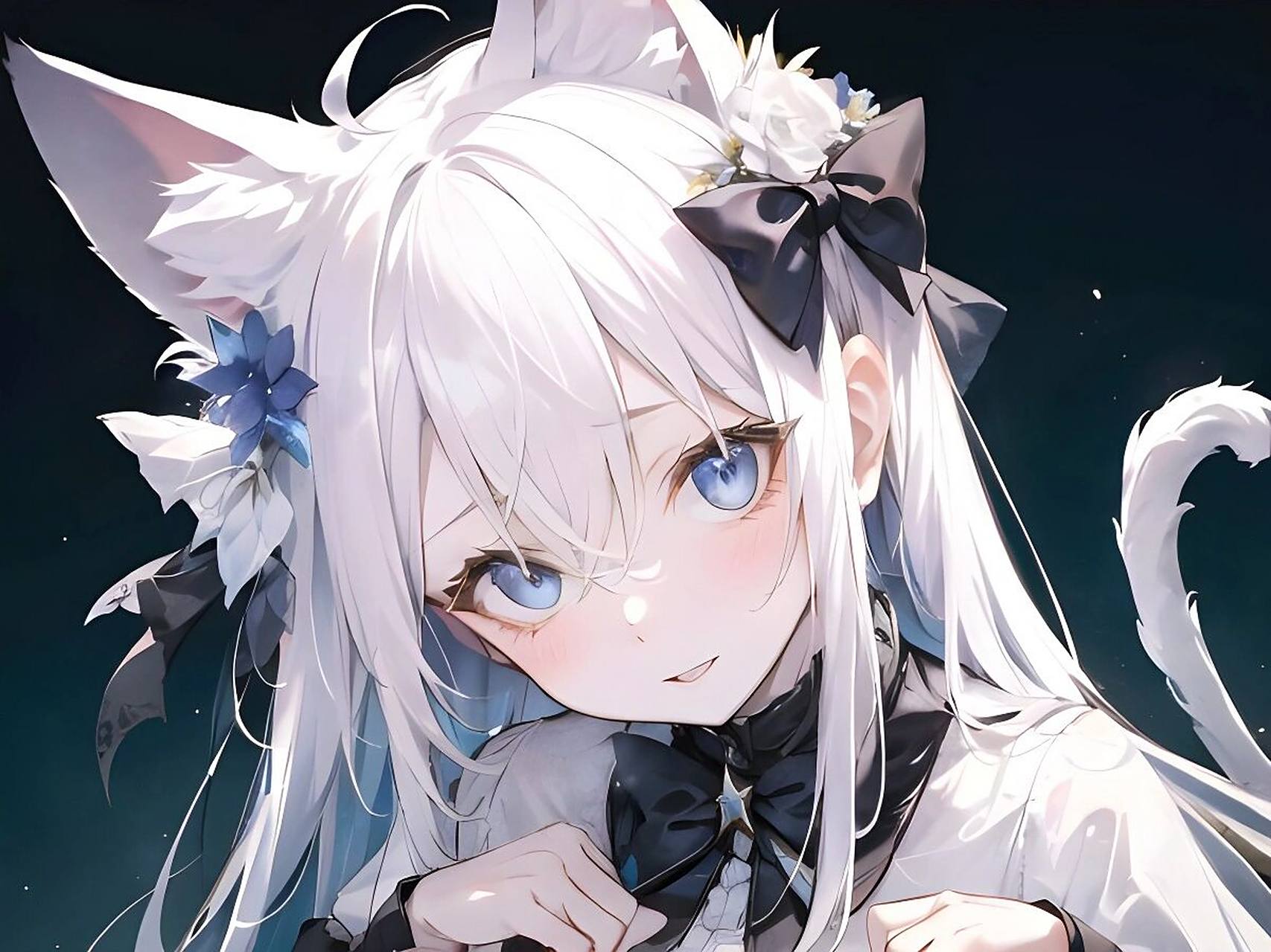 白发猫耳娘头像 关注自取哦～ 喜欢点个赞哦