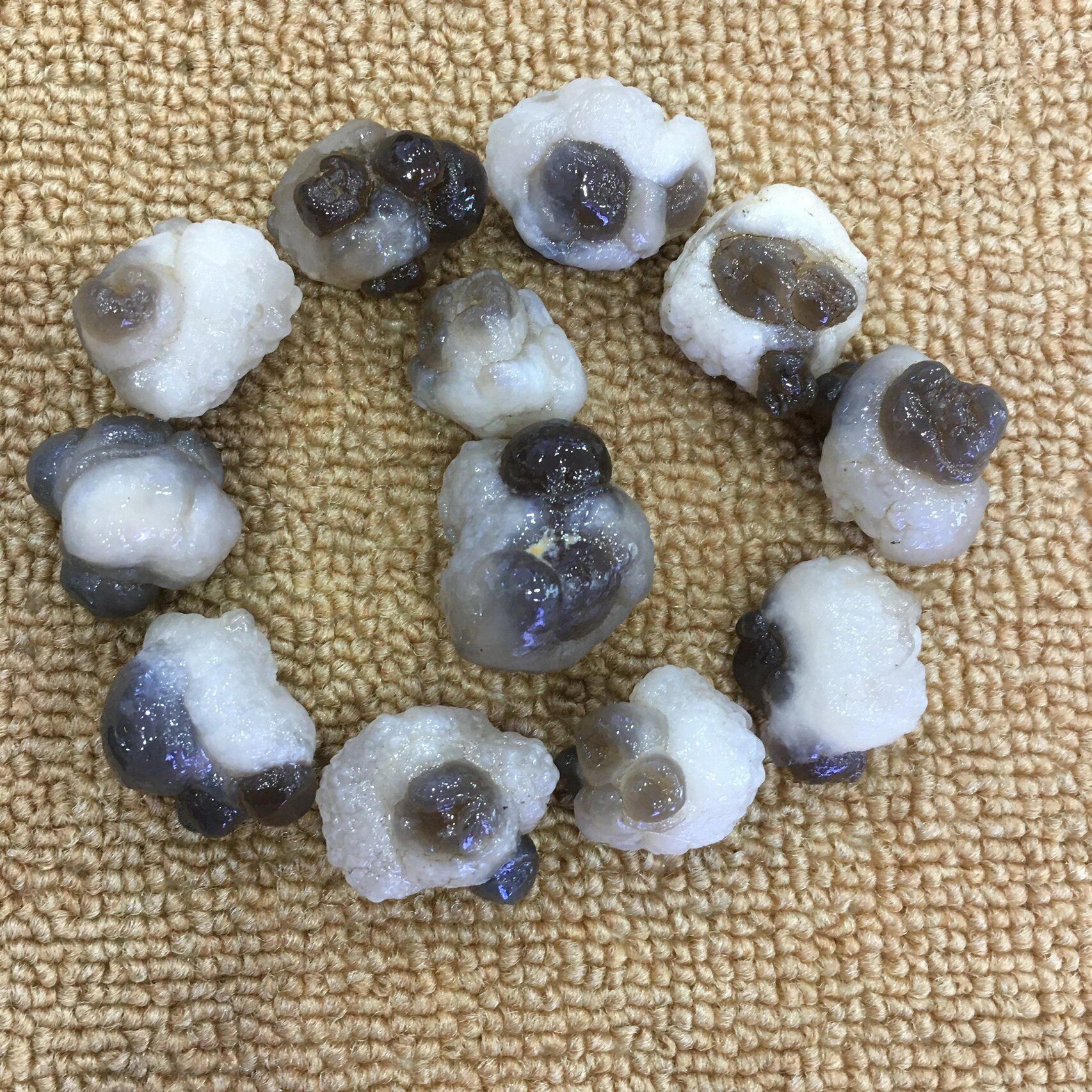 埃及熊猫石手串 天然戈壁玛瑙 见过这样的玛瑙吗?