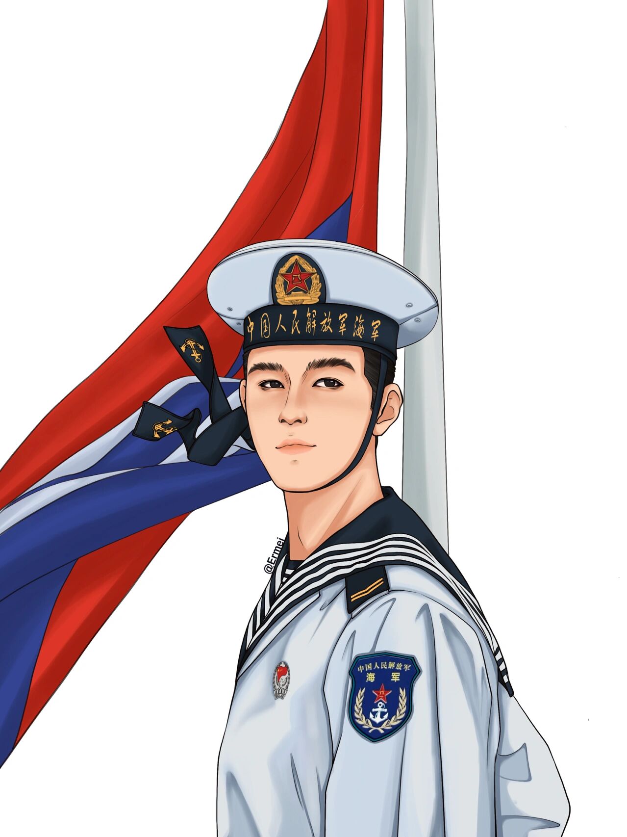海军兵哥哥图集 浪花白太帅了吧
