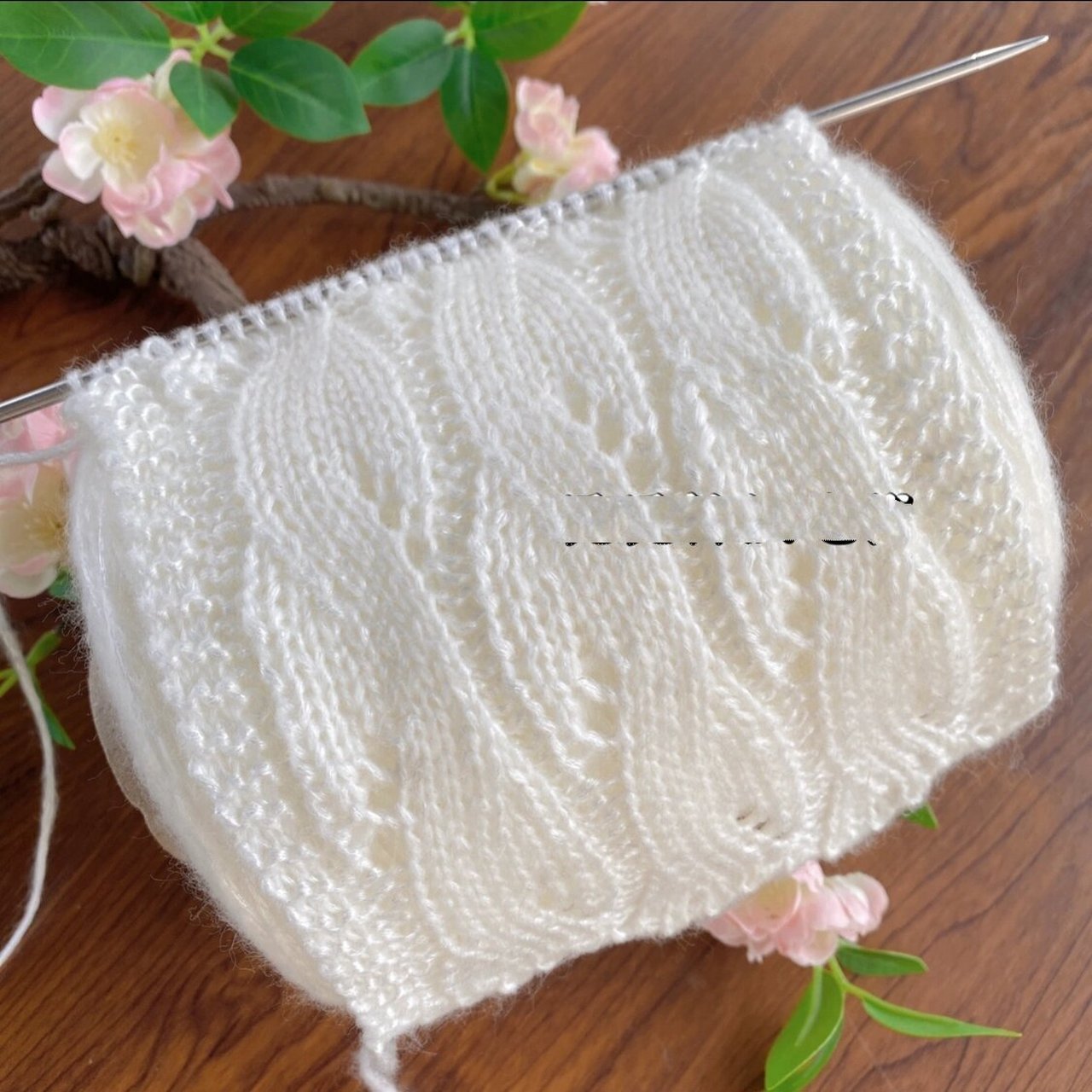 织围巾花样 丝光空心马海毛 1团500克 花样图解进群聊哦